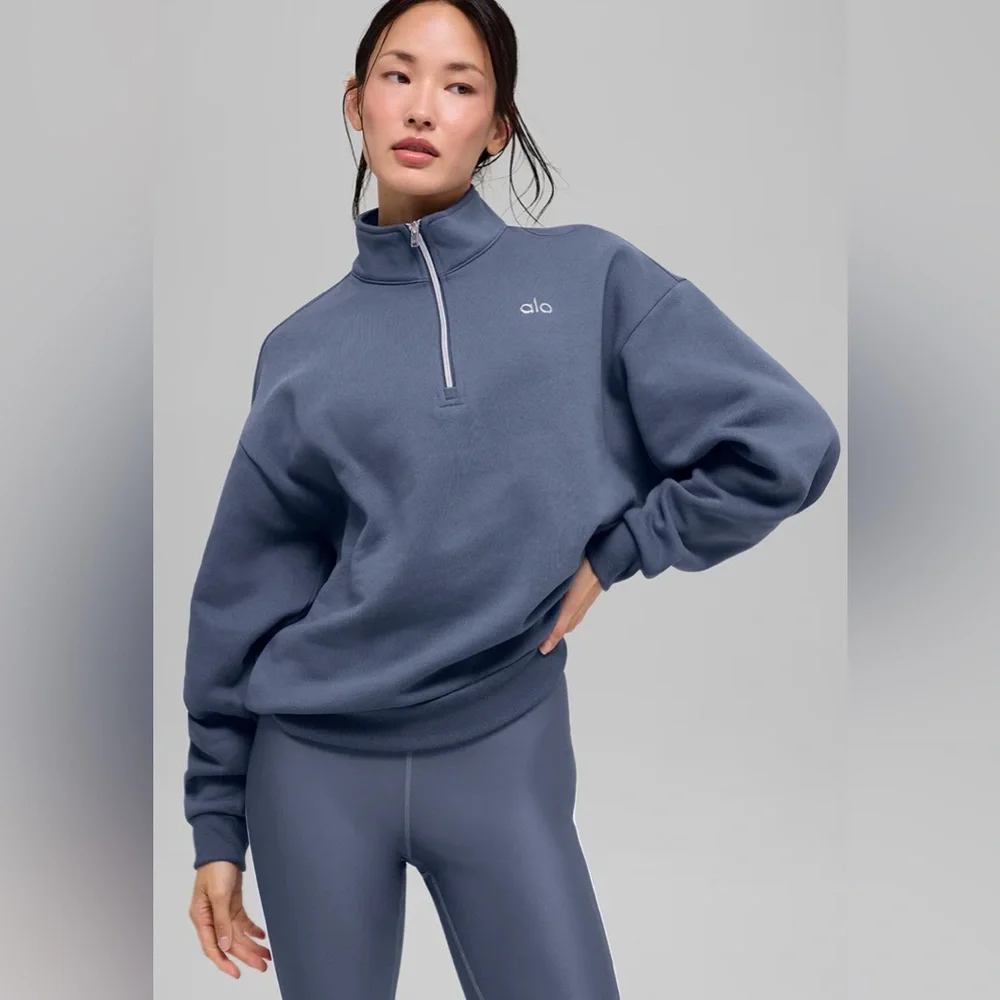 💙ALO💙 BLUESTONE Accolade 1/4 Zip Sweatshirt